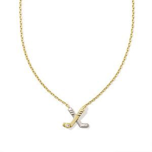 Kendra Scott -  Hockey Stick Pendant Necklace - Gold/ Gold/Silver